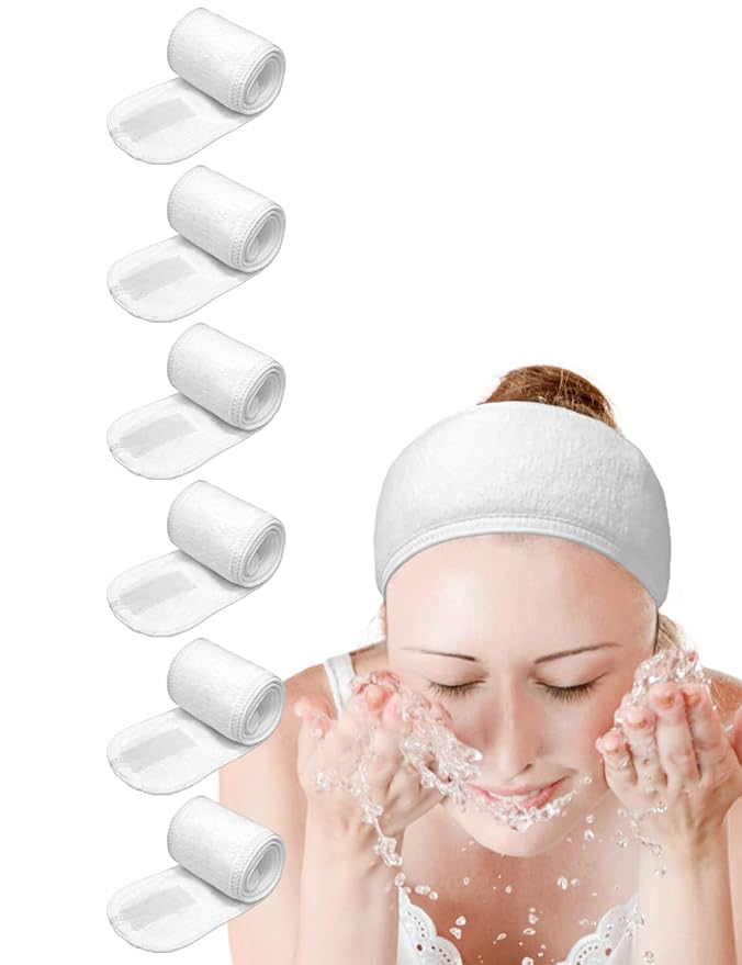 EUICAE Spa Headband, 6 Pack White by EUICAE