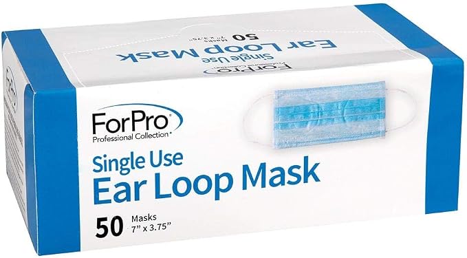 ForPro Professional Collection Single Use Ear Loop Mask, 3-Ply Disposable - Image 2