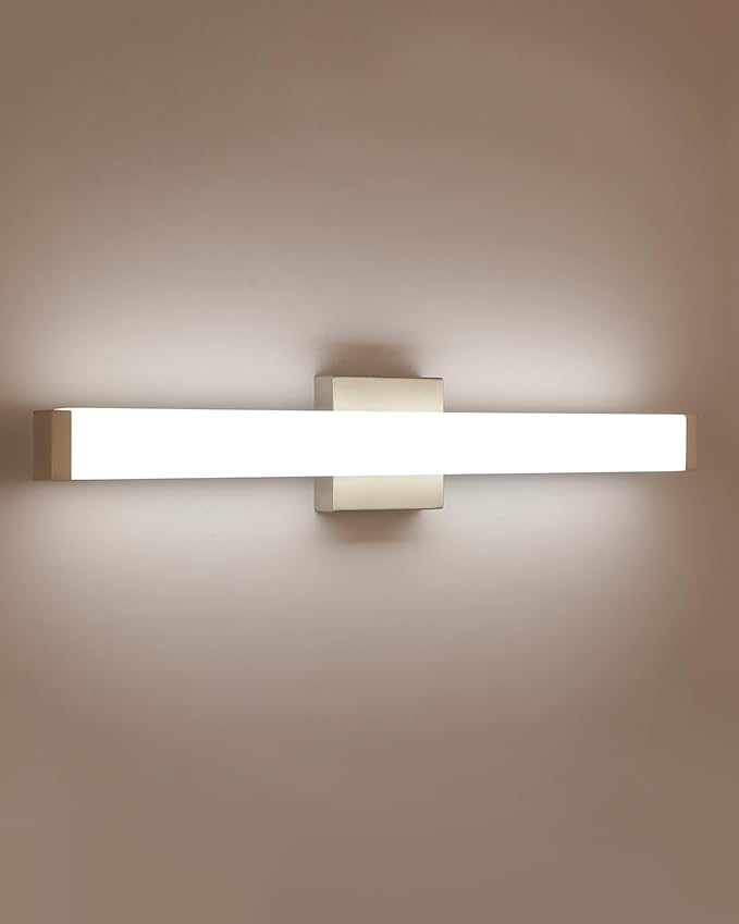 LED Bathroom Vanity Light Fixtures 24 in Brushed Nickel, 14W 4000K Natural by Enjoyyourhealthylife
