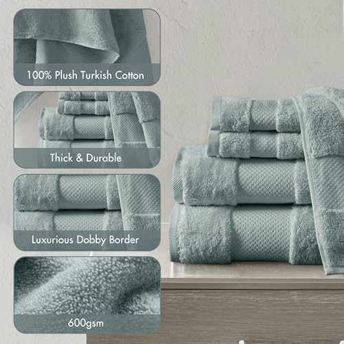 Madison Park Turkish 100% Cotton 600Gsm Luxury Premium Thick Soft Absorbent - Image 4