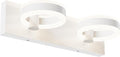 LED Bathroom Light Fixtures, 15inch White Vanity Lights, Modern 2 Light Acrylic by PHIXART