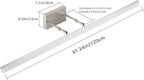 Aipsun 48inch Brushed Nickel Bathroom Llight Fixtures LED Vanity Light - Image 7