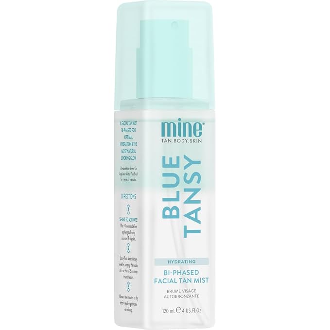 Minetan Clear Face Tan Mist | Blue Tansy Oil Infused Facial Self Tanning Spray by MineTanBodySkin