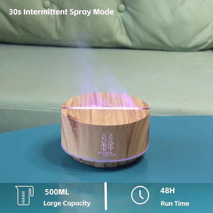Ultrasonic Essential Oil Diffuser, 500ml Aroma Air Diffuser - Image 5