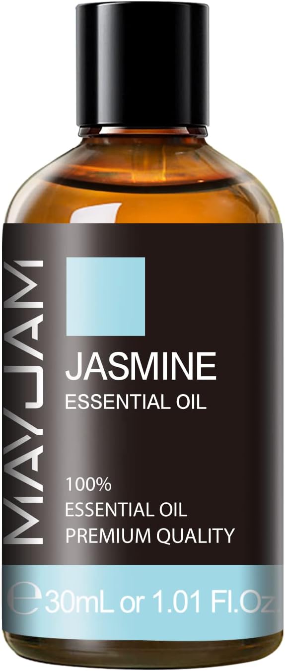 Jasmine Essential Oil 30ML/ 1.01FL.OZ, MAYJAM Pure Jasmine Oil Aromatherapy by MAYJAM