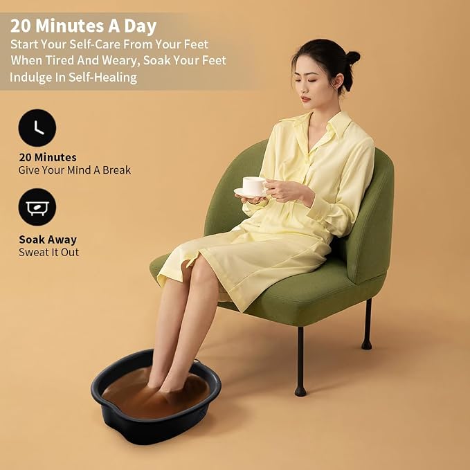 Foot Soaking Tub Large Size Foot Basin Sturdy Soaking Feet Bucket Massager Tub - Image 3