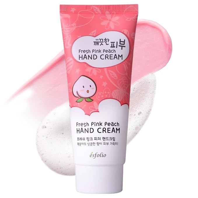 esfolio Fresh Pink Peach Hand Cream – Moisturizing Korean Hand Lotion by Esfolio