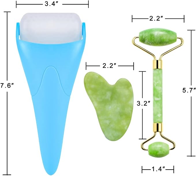AECW 3-in-1 Natural Jade Roller and Gua Sha Set - Image 7
