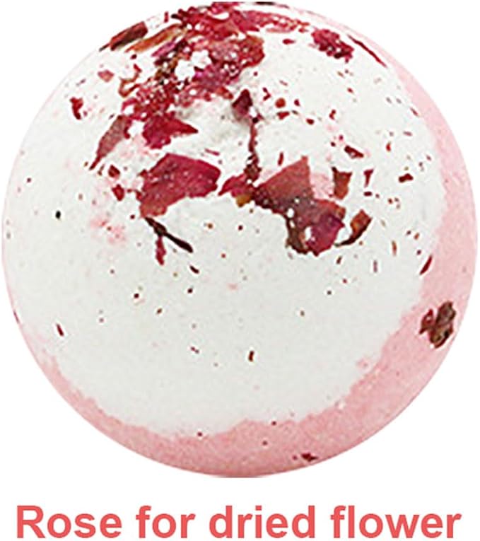 Dried Flower Bath Salt Balls, Rose Extract Essential Oils, Moisturizing Dry Skin - Image 2