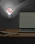 Night Lights Auto Sensor Tropical Palm Trees Night Light Rose Pink Linen - Image 7