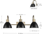 GLOBE Electric 63000058 5-Piece All-in-One Bathroom Accessory Set, Brass & Black - Image 5