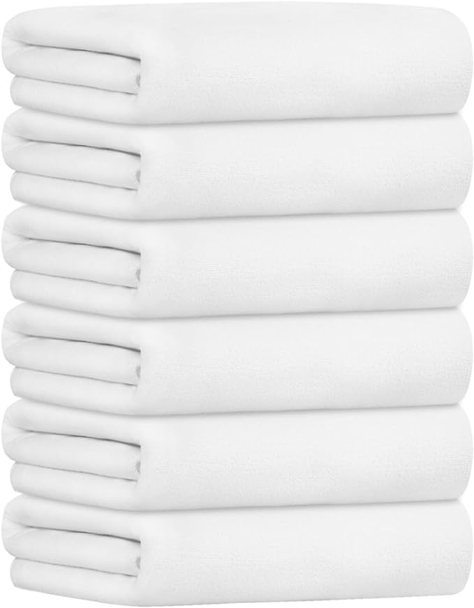 JML Bath Towels, Large Microfiber Bathroom Towel Set 6 Pack 30" x 60", Soft by JML