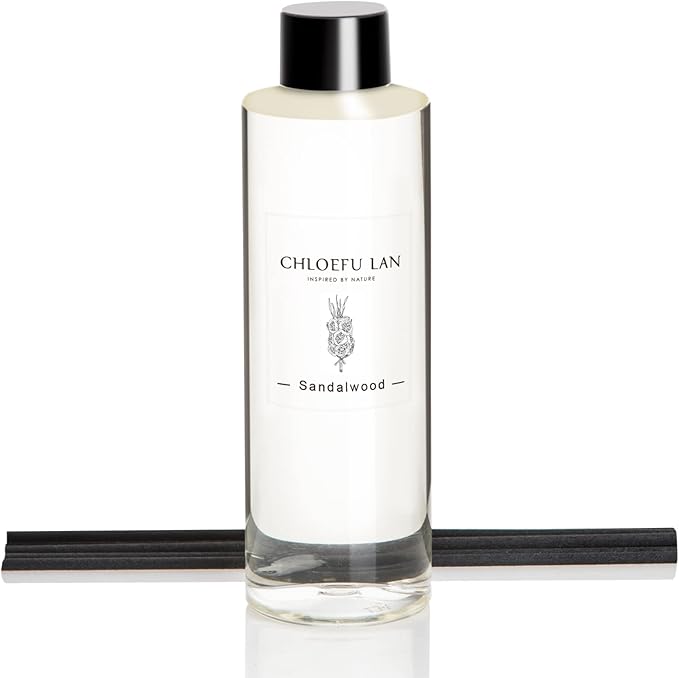 Chloefu LAN Sandalwood Essential Oil Scented Diffuser Oil 200ml/6.76 fl oz by ChloefuLANScentedCandles