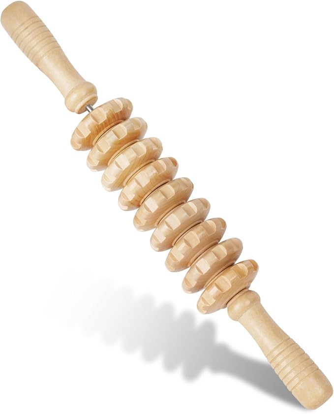 Liitrton Manual Wooden Fascia Massage Roller Trigger Points by Liitrton