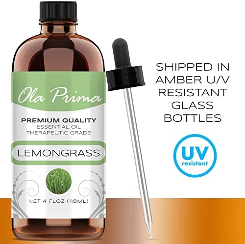 Ola Prima Lemongrass Essential Oil 4 oz Lemon Grass Essential Aromatherapy Oil - Image 4