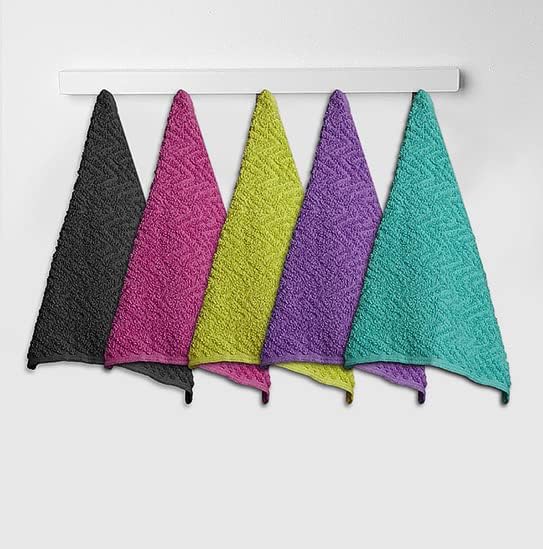 ZUPERIA Zigzag Multicolor Wash Cloths -16 Pack -12" x 12"- Highly Absorbent - Image 7
