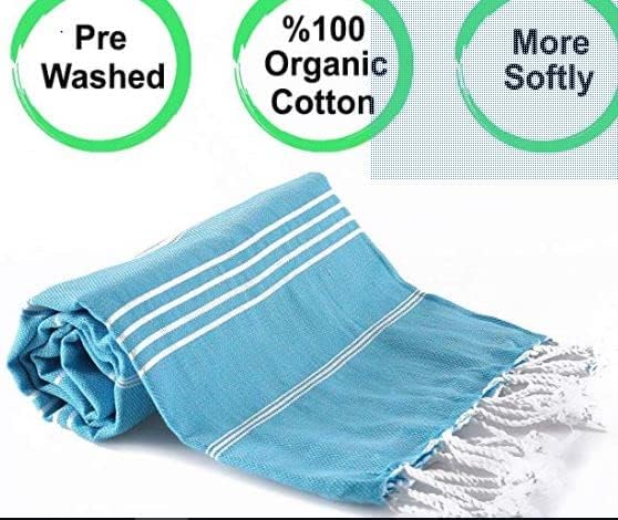 XL Turkish%100 Cotton Bath Beach Spa Sauna Hammam Yoga Gym Hamam Towel Fouta - Image 7
