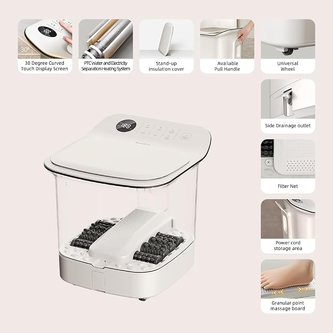 13-inch Foot Spa with Fully Automatic Electric Massage Dual-Action System - Image 8