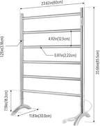 Freestanding Towel Warmer 6 Bars Plug-in Option 3 Working Modes Mirror Polished - Image 6