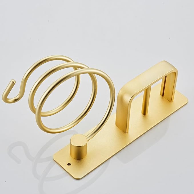YUET Hair Dryer Holder Hairdryer Station Wall Mounted Shelf Bracket - Image 8