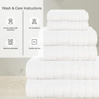 CASA COPENHAGEN Ecstatic 6Pcs 100% Egyptian Cotton Large Designer Towels Gift - Image 5