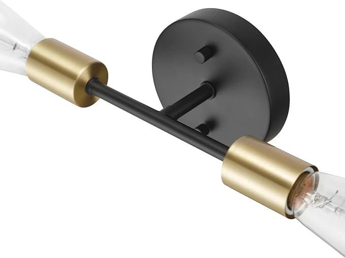 Globe Electric 52085 10" 2-Light Reversible Vanity Wall Light, Matte Black - Image 9
