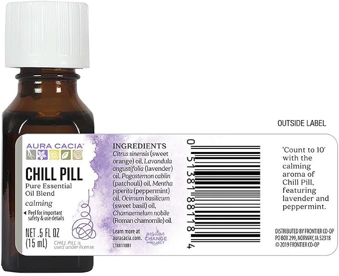 Aura Cacia Essential Solutions Chill Pill Stress Down Essential Oil, 0.5 Ounce - Image 6