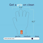 Cleanlogic Detoxify Charcoal Infused Exfoliating Glove, Stretchy Bath & Shower - Image 3