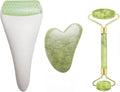 Chikoni 3 in 1 Ficial Face Ice Jade Roller and Gua Sha Tool, Natural Real Jade by Chikoni