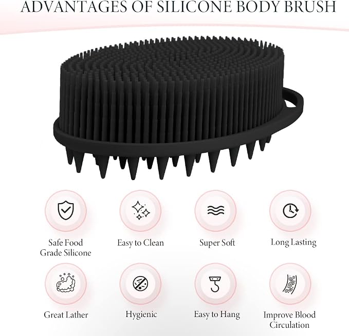 Silicone Body Scrubber, Silicone Loofah, Exfoliating Silicone Shower Scrubber - Image 3