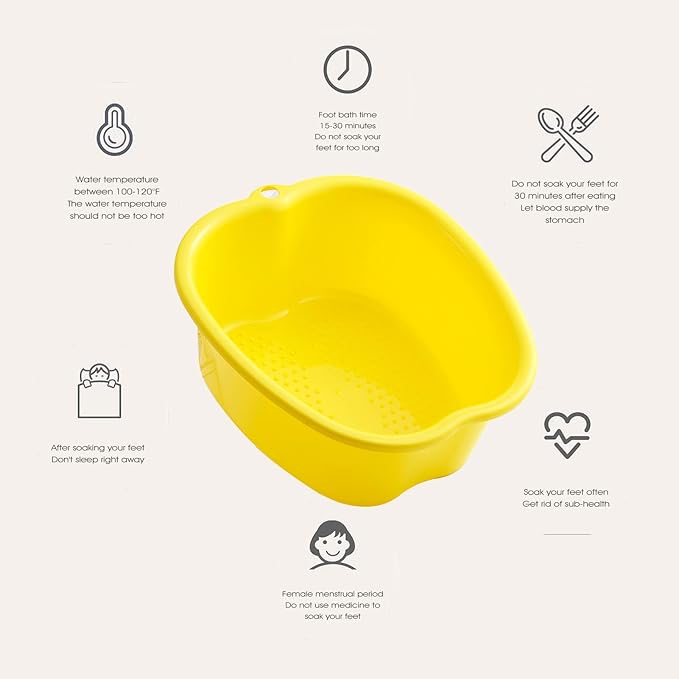 AXLOFO® Foot Soaking Bath Basin, Large Plastic Foot Soaking Tub, Feet Massage - Image 4