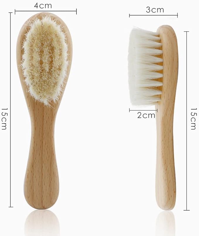 Natural Soft Wool Bristles Dry Facial Cleansing Brush, 2 Pack Wood Handle Face - Image 6