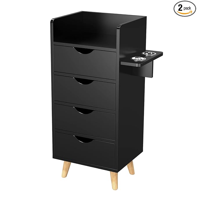 OmySalon 4 -Layer Salon Storage Cabinet, Beauty Barber Salon Styling Station by OmySalon
