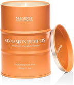 M&SENSE Cinnamon Pumpkin Scented Candles Christmas Decor, Natural Non Toxic by MSENSE