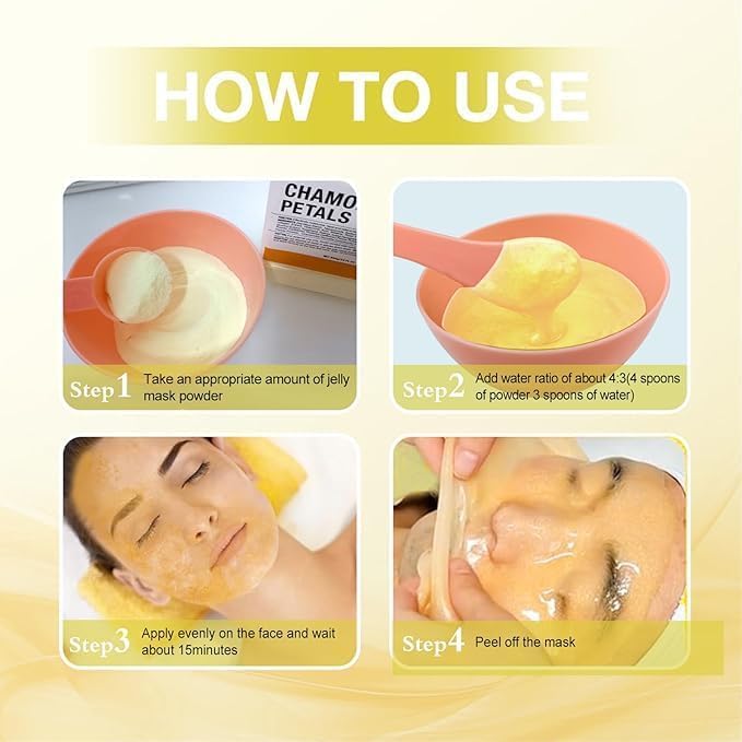 Jelly Mask for Facials Professional, Hydrating & Moisturizing Peel-Off Natural - Image 4