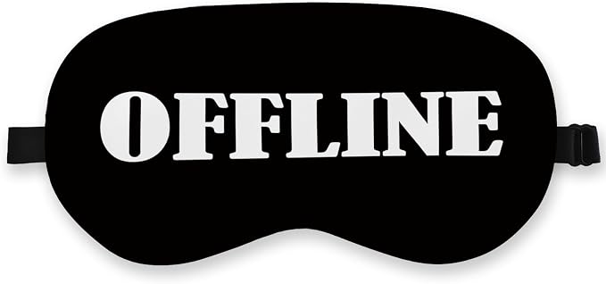 Offline Sleep Mask Silk, Funny Sleeping Mask Adjustable Sleep Mask, Blindfold by QLMX