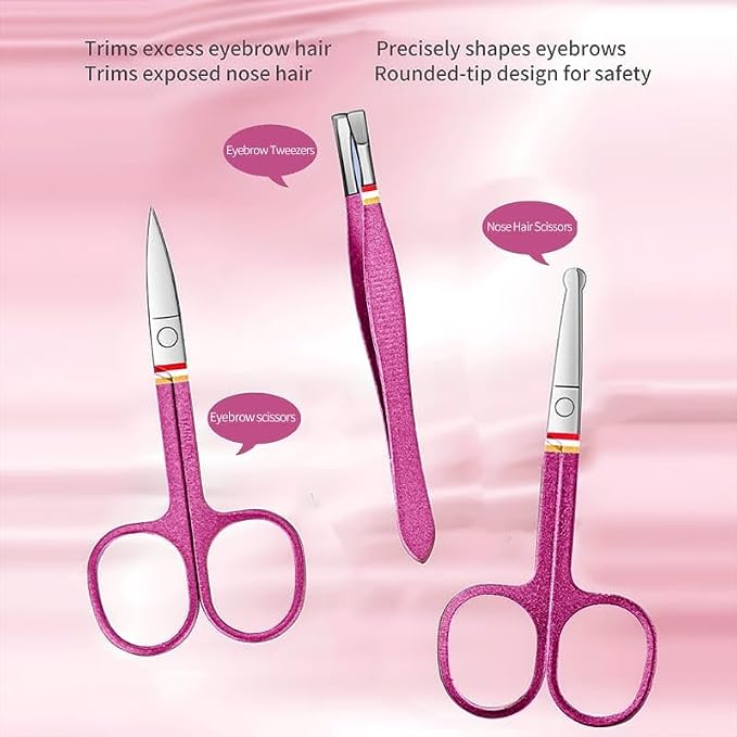 Manicure Pedicure Set, 19-Piece Premium Stainless Steel Grooming Kit Crafted - Image 5