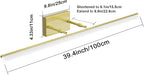 Aipsun Brushed Brass Vanity Light Fixtures 40inch Modern LED Bathroom Fixtures - Image 7