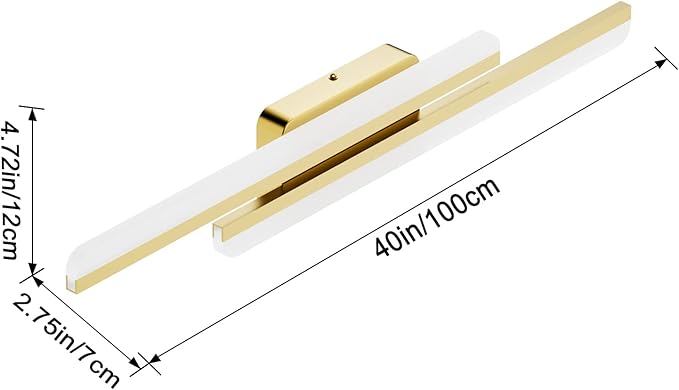 Ralbay 32" LED Gold Vanity Lights - Image 5