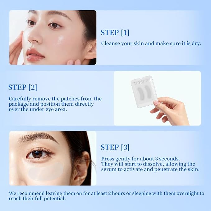4 pairs PDRN Micro Eye Patches, Under Eye Patches - Image 8