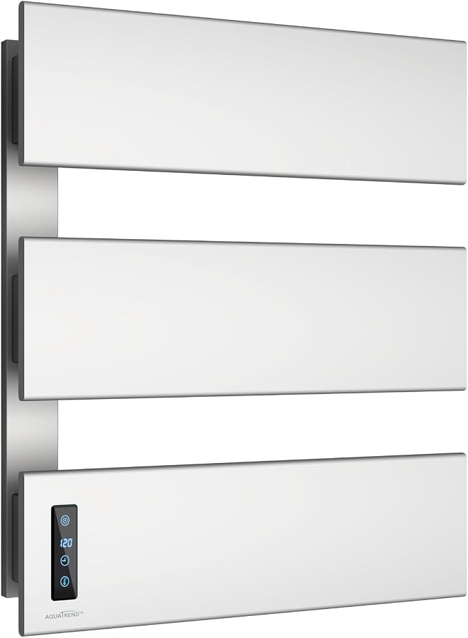 Towel Warmers for Bathroom, Heated Towel Rack Wall Mounted, 21.6" X 17.7" Smart by AQUATREND