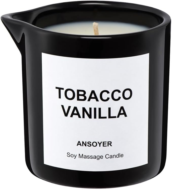 Massage Oil Candle for Men, Ultra Hydrating Body Care by ANSOYER