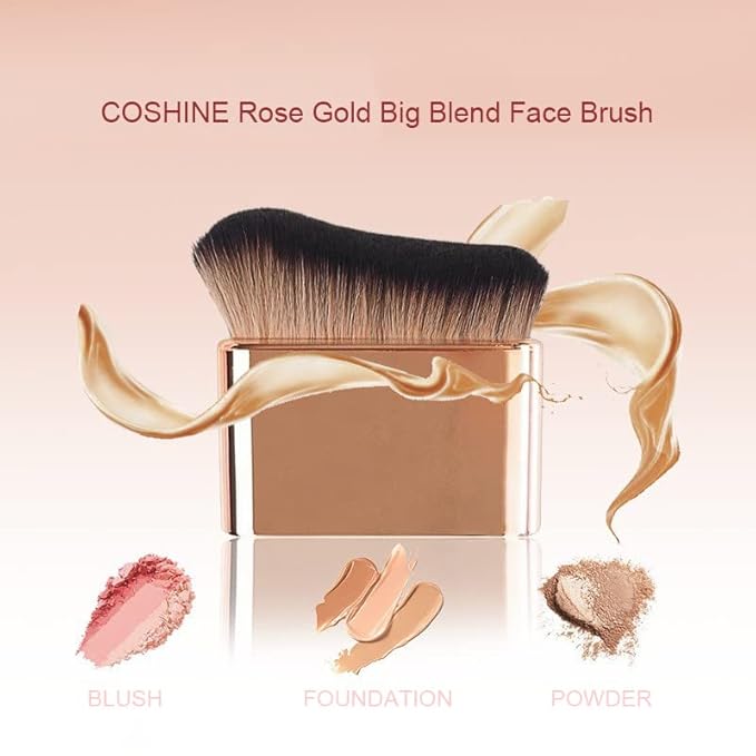 COSHINE Big Self Tanning Blend Brush, Professional Self Tanner, Foundation - Image 2