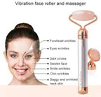 Finishing Touch Flawless Contour Vibrating Facial Roller & Massager, Rose Quartz - Image 4