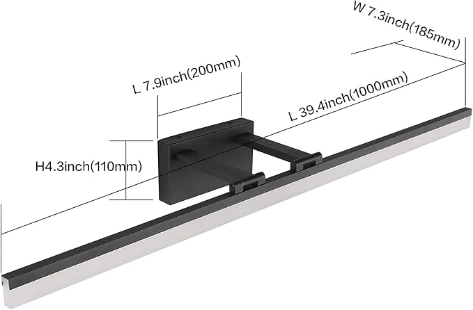 SOLFART Modern Bathroom Light Fixtures 39.3Inch Modern LED Vanity Lights Above - Image 3