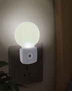 Night Lights Auto Sensor Sage Green Pinstripes Night Light Woven Denim Striped - Image 3