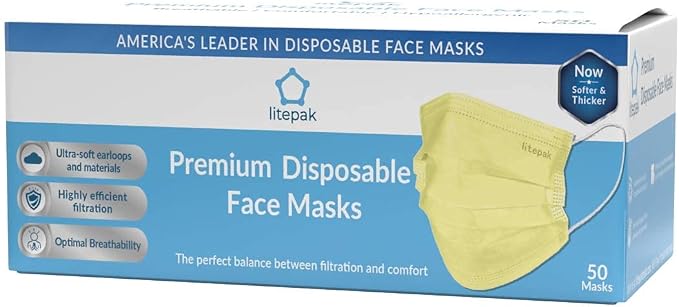 Litepak 500pcs Premium Disposable Face Mask SOFT 3ply Nose Wire - Image 8