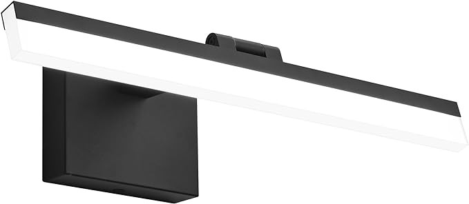 SOLFART 18Inch LED Vanity Light Bathroom Light Fixtures Over Mirror Black by SOLFART