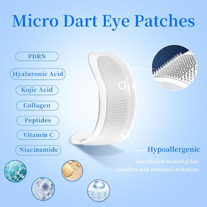 4 pairs PDRN Micro Eye Patches, Under Eye Patches - Image 3