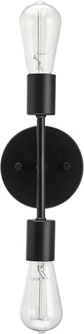 Globe Electric 2-Light Reversible Vanity Light, Matte Black, Minimalist by GlobeElectric